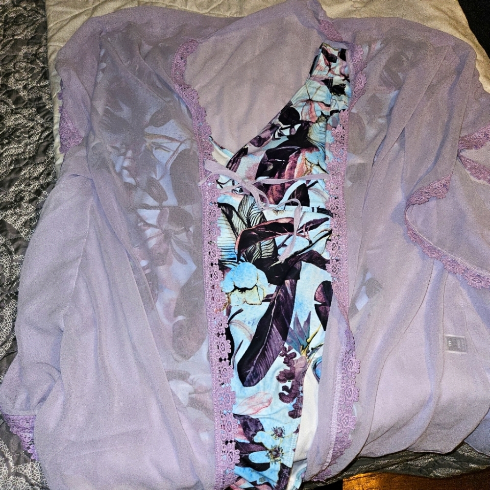 One piece swimming suit and cover up